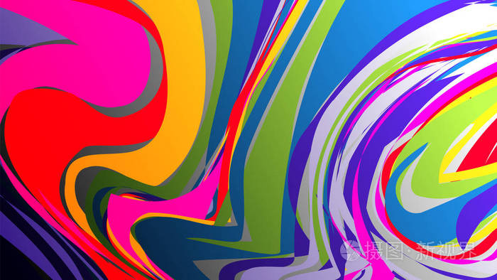 彩色矢量彩虹大理石纹理水彩抽象背景插画-正版商用图片166wmk-摄图新