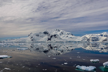 南极海景有反射
