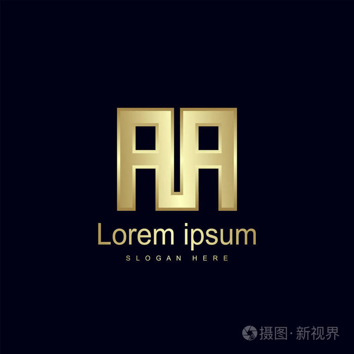 初始字母aa标志模板矢量设计插画-正版商用图片167eoq-摄图新视界