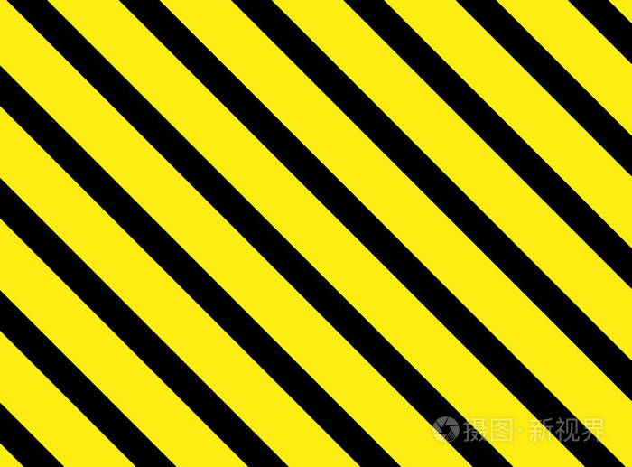 对角线黄色和黑色条纹