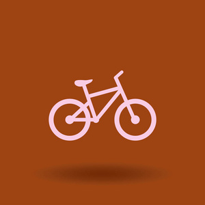 自行车。自行车图标矢量。自行车的概念。