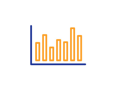 列图线图标。 财务图表符号。