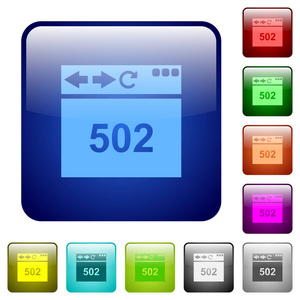 浏览器502坏网关图标圆形方形颜色光泽按钮设置