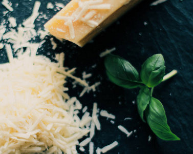 乳制品和乡村农场食品风格的概念丝帕米干酪优雅的视觉