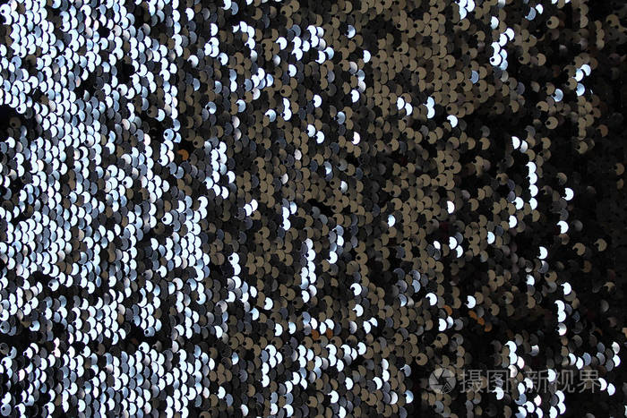 亮片作为背景圆形亮片在时尚服装色彩丰富的亮片纹理金属闪光亮片鳞片