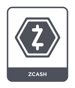 时尚设计风格的Z现金图标。 在白色背景上隔离的zcash图标。 Z现金矢量图标简单和现代平面符号的网站移动标志应用程序UI。 Z