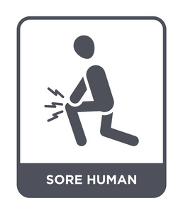 疼痛的人类矢量图标简单而现代的平面符号.照片