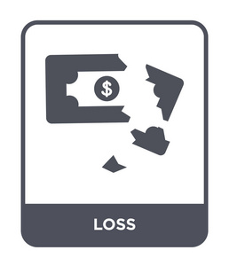 在白色背景上隔离的丢失图标.