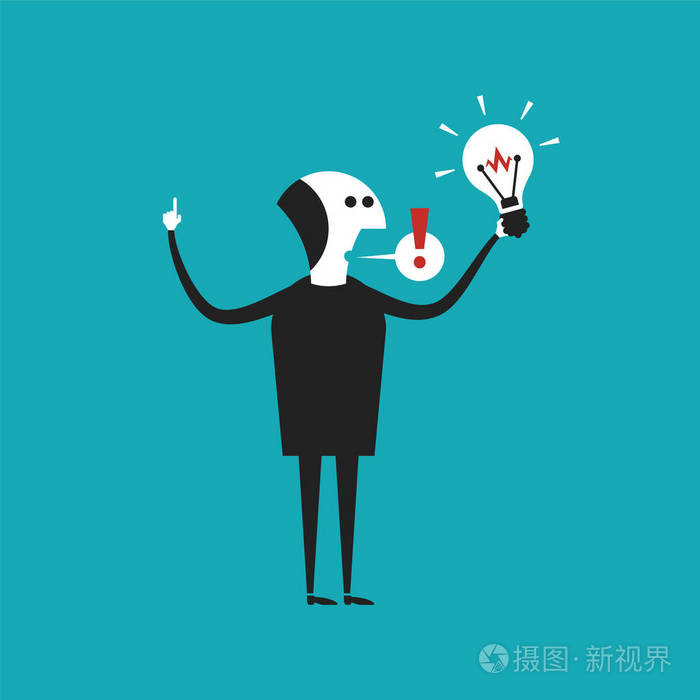 平面卡通风格的新理念矢量概念
