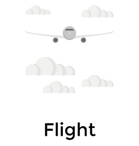 飞行平面矢量图标