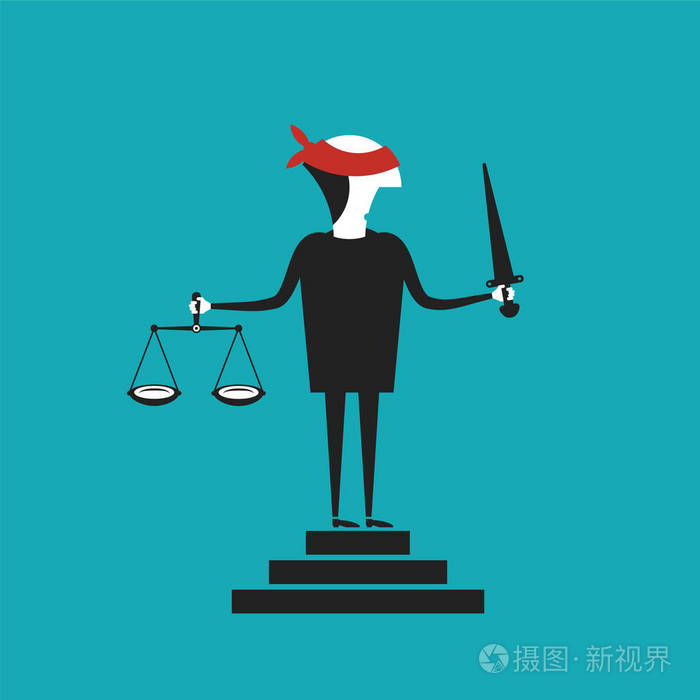 平面卡通风格的正义向量概念插画-正版商用图片168fj1-摄图新视界
