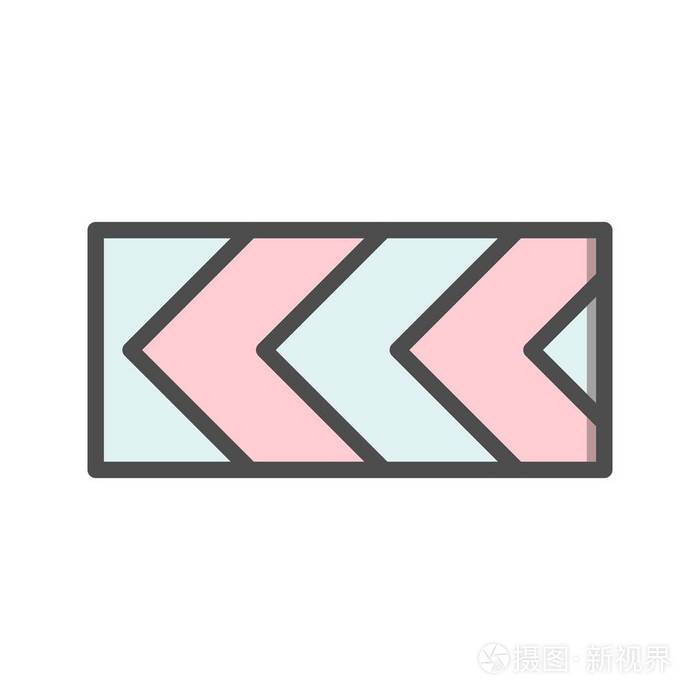 矢量锐度偏离左路标志ico