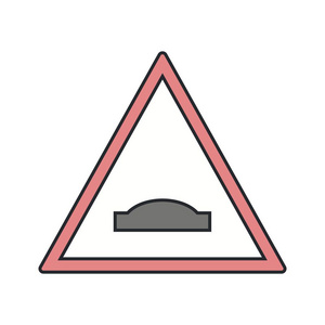 矢量驼峰桥道路标志图标图片