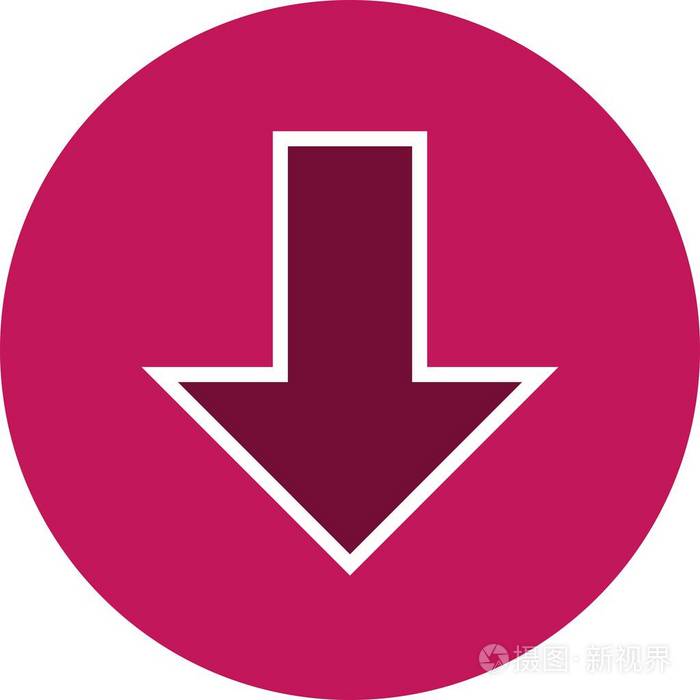 向下矢量图标符号图标矢量插图个人和商业用途