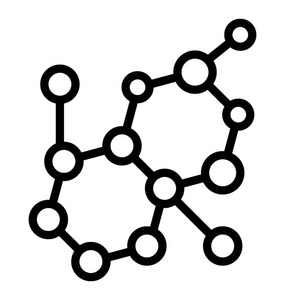 分子结构线矢量图标图像