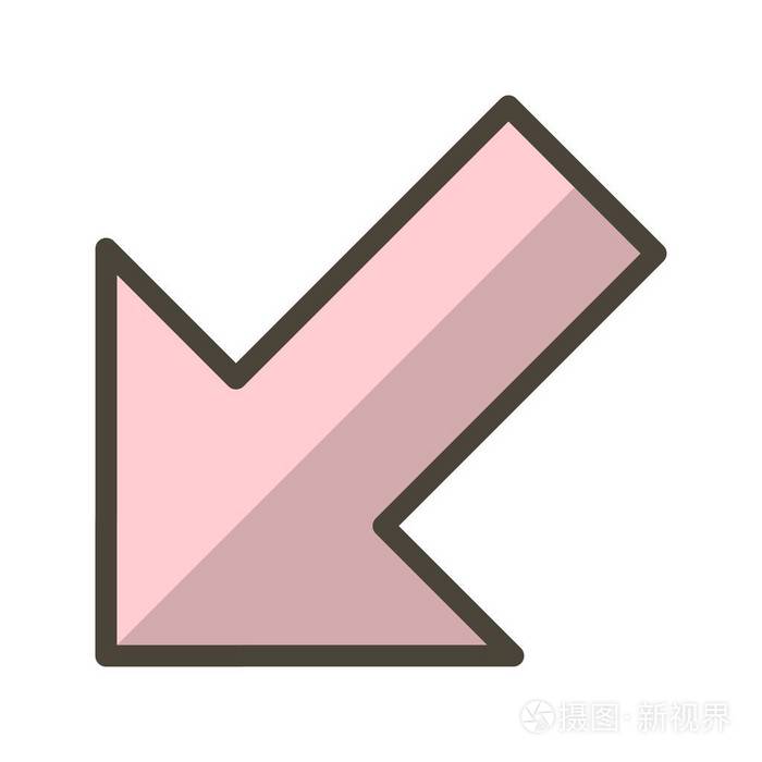 右下角矢量图标符号图标矢量插图个人和商业用途