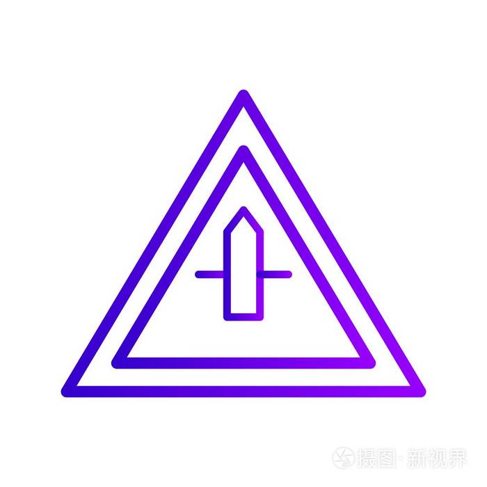 矢量小十字路标志ICO