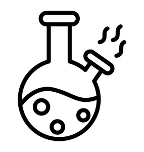 化学过滤器烧瓶图标设计实验室研究概念
