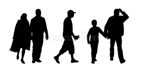 人们指点剪影图片