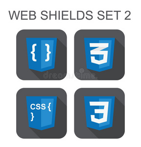 css网页开发屏蔽标志向量集css3，sty