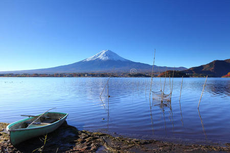 川口湖和富士山