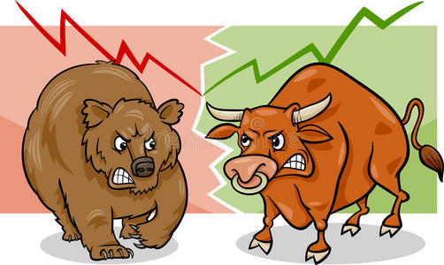 熊市与牛市漫画照片