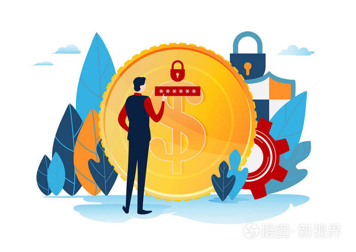 平面卡通微型人物. 白色背景上的矢量插图设计.