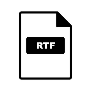 用于个人和商业用途的RTF矢量图标符号图标矢量插图。
