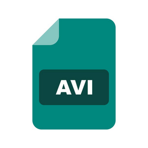 个人和商业用途的AVI矢量图标符号图标矢量插图。