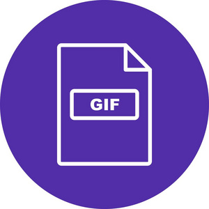 用于个人和商业用途的GIF矢量图标符号图标矢量插图。
