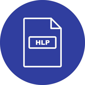 用于个人和商业用途的HLP矢量图标符号图标矢量插图。