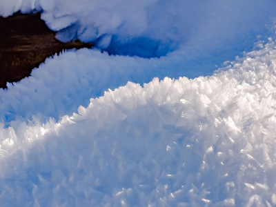 雪花背景宏观冬季天气在阿尔卑斯山