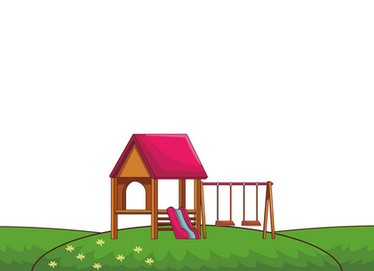 卡通操场图片