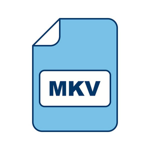 用于个人和商业用途的MKV矢量图标符号图标矢量插图。