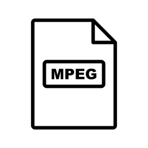 MPEG矢量图标符号图标矢量插图个人和商业用途。