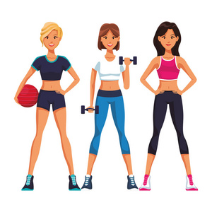 健身的妇女做运动