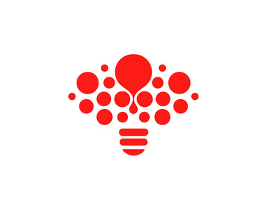 灵感爆发灯泡图标.创意理念标志设计理念.
