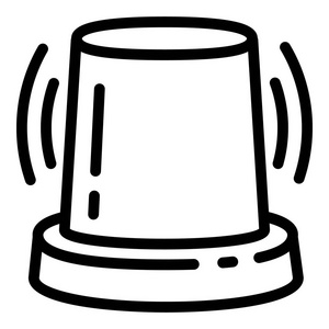 报警闪光灯图标, 轮廓样式照片