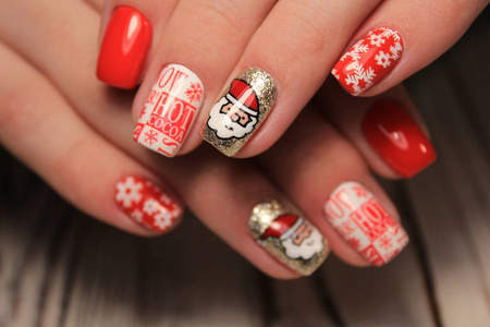 s nails with beautiful christmas manicure studio