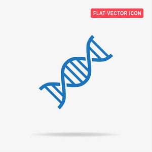 DNA图标。 矢量概念图设计。