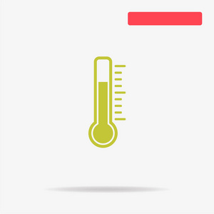 温度计图标。 矢量概念图设计。