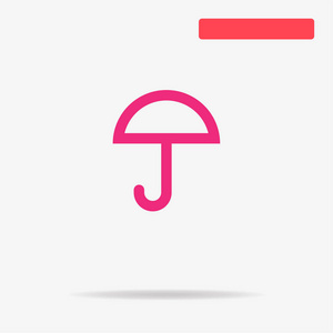 雨伞图标。 矢量概念图设计。
