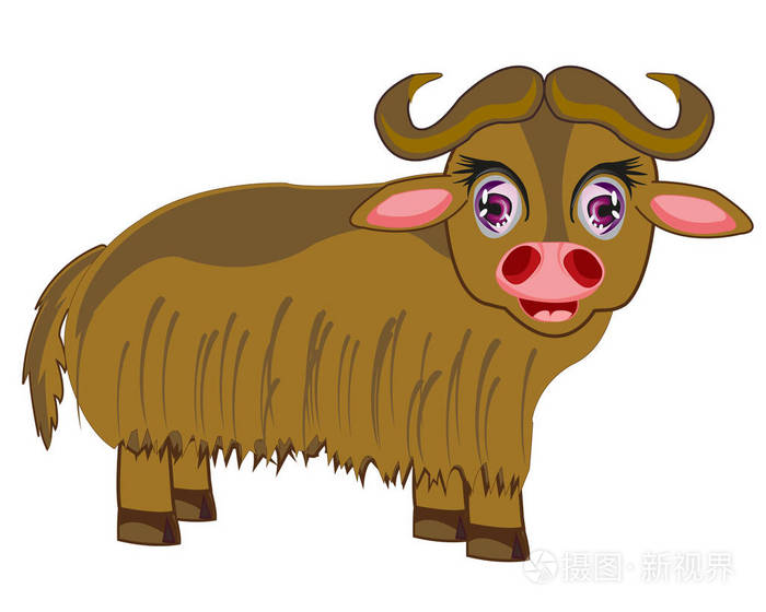 向量例证北极动物麝香牛向量例证