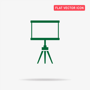 空白投影屏幕图标。 矢量概念图设计。
