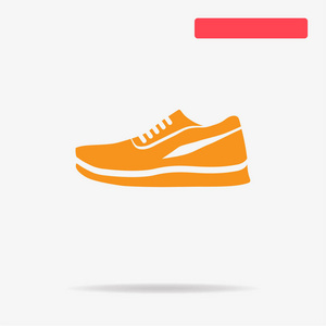 跑鞋图标。 矢量概念图设计。