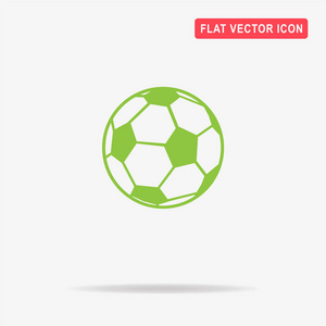 足球足球足球图标。 矢量概念图设计。