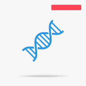 DNA图标。 矢量概念图设计。