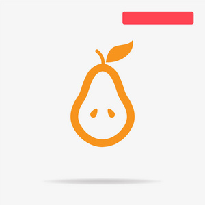 梨花图标. 矢量概念图设计.插画