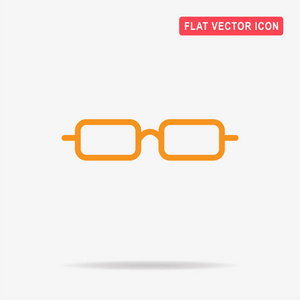 眼镜图标。 矢量概念图设计。