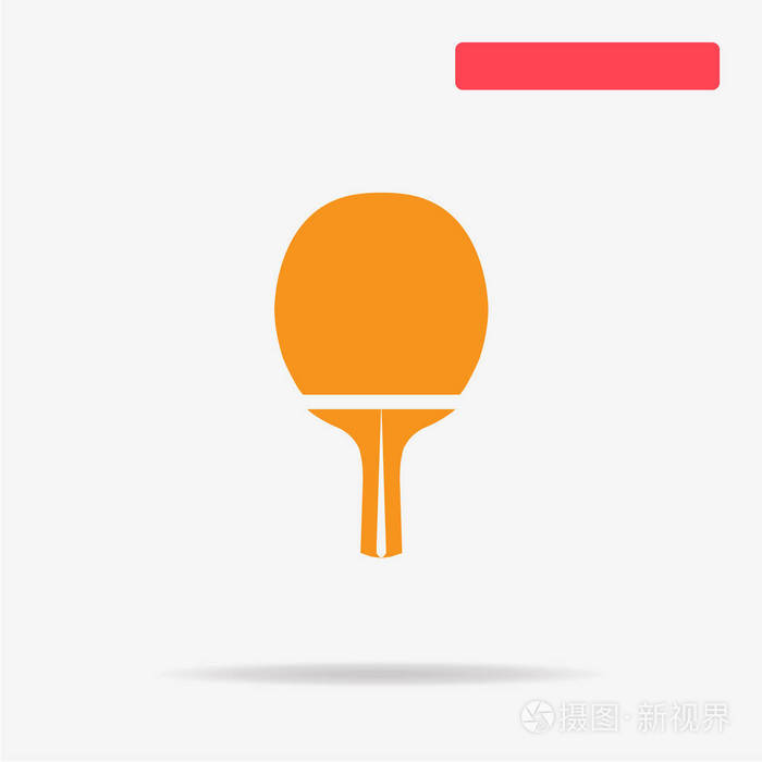 乒乓球拍图标。 矢量概念图设计。